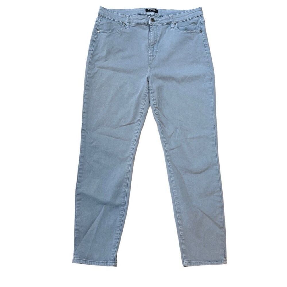 Buffalo David Bitton Havana high-rise soft stretch ankle pant light blue jeans 1